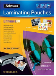 Folie laminimi Fellowes 5306101, A4, 2x80mic, 100 copë