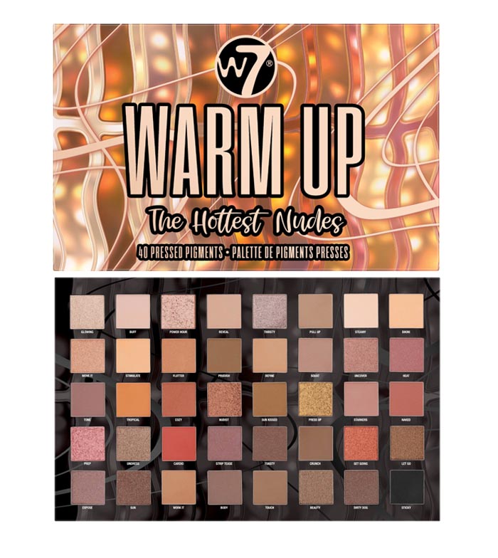 Hije për sy W7 Warm Up the Hottest Nudes, 40 nuanca