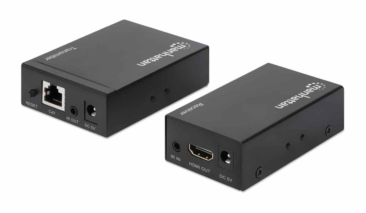 Set zgjerues sinjali Manhattan 207461, 1080p HDMI-Ethernet
