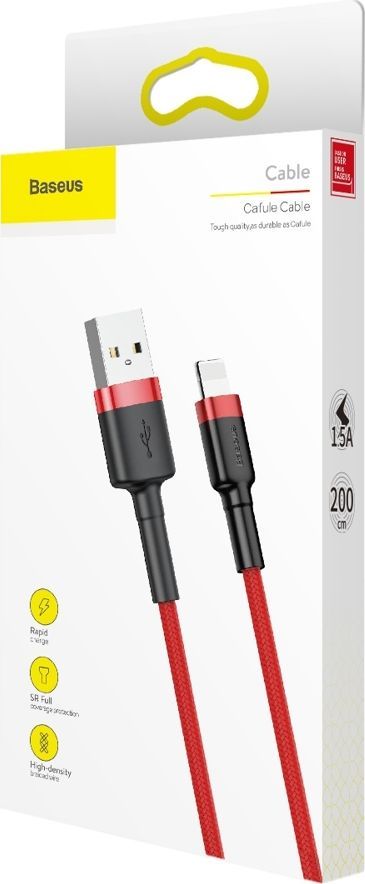 Kabllo USB Baseus, USB-A, 2m, e kuqe