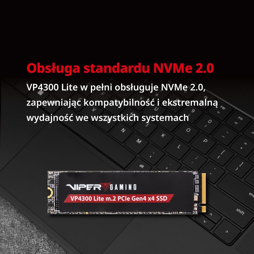 SSD диск Patriot VP4300 Lite, 1TB, M.2 2280 PCI-E x4 Gen4 NVMe