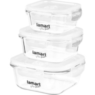 Kuti ushqimi Lamart LT6012, 3 copë, transparente