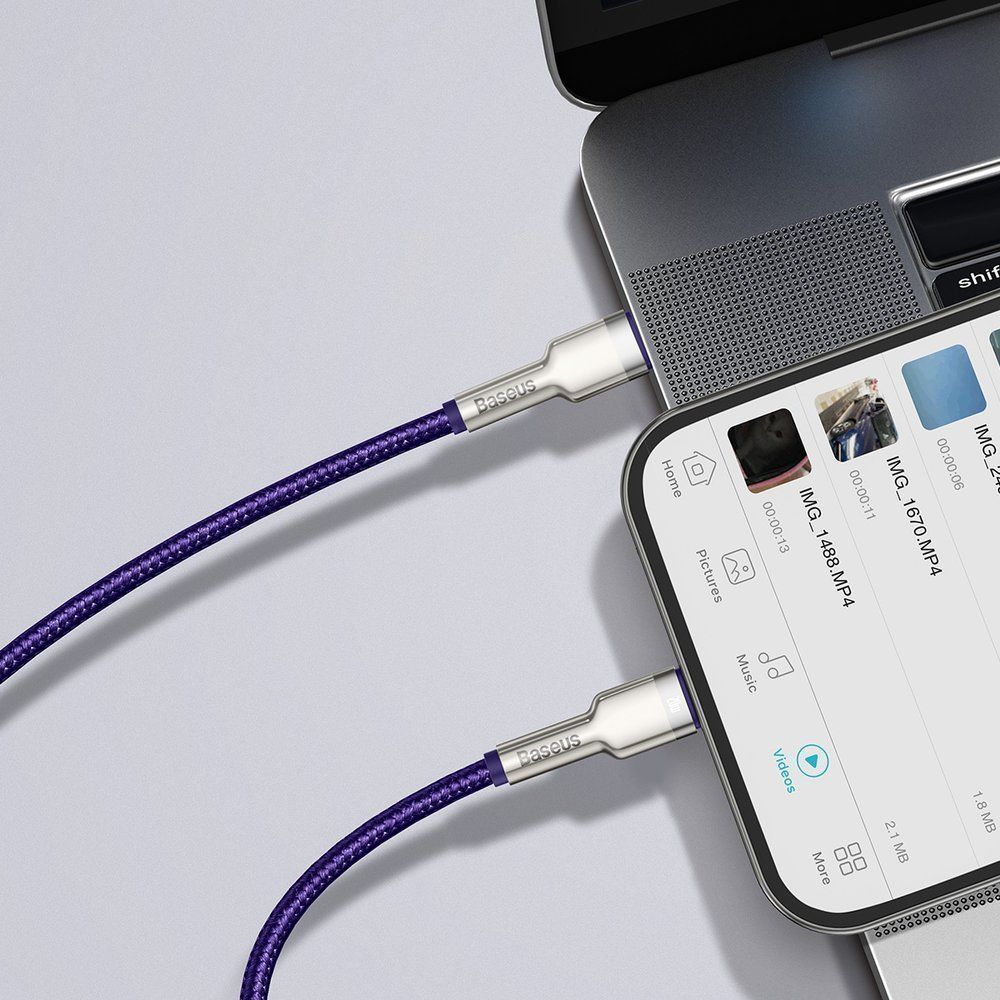 Kabllo Baseus USB-C - Lightning, vjollcë