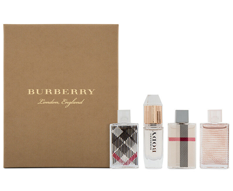 Set Burberry London England Eau de Parfum 5 ml + Eau de Parfum trupi 4.5 ml + Brit Rythm Eau de Toilette 5 ml + Brit Eau de Parfum 5 ml