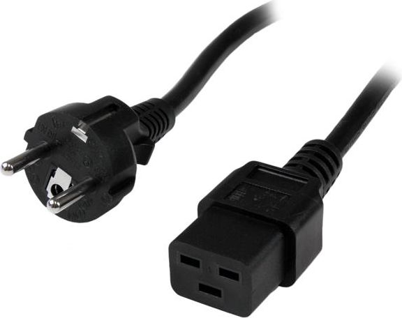 Kabllo StarTech Europe SCHUKO C19, 2m, e zezë