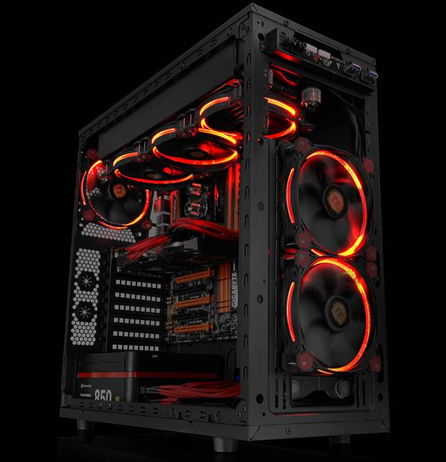 Ftohës Thermaltake Riing LED, 120 mm, i kuq