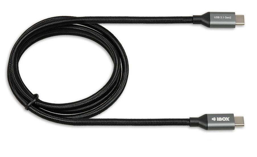 Kabllo iBOX, USB C / USB C, 1 m, e zezë