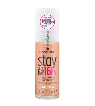 Pudër e lëngshme Essence Stay All Day 16h, 40 Soft Almond, 30 ml