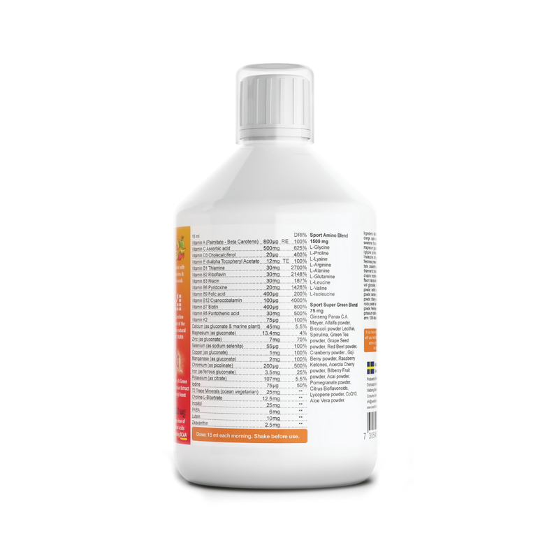 Multivitamin Swedish Nutra Mega Sport, 500ml