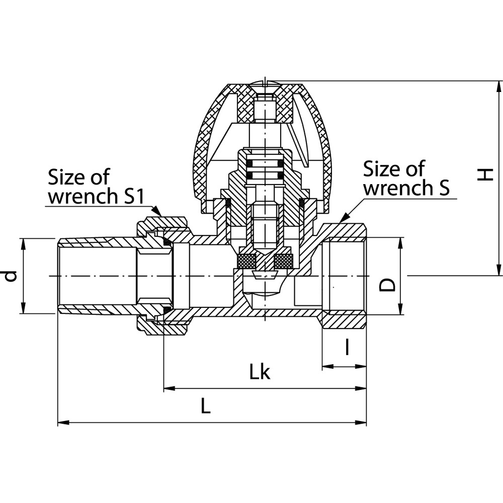 Valvulë radiatori Valvex PS, 3/4" 