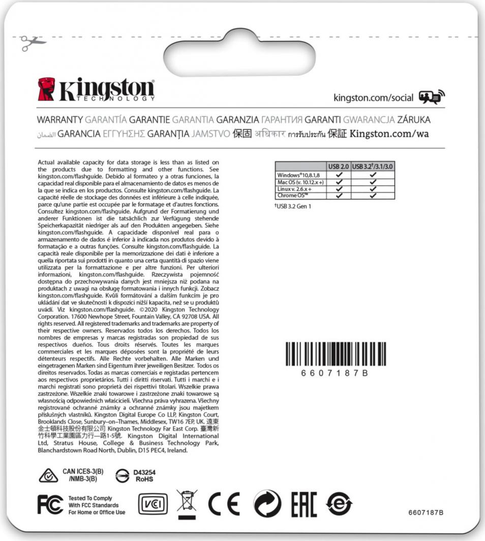 USB Kingston DataTraveler Micro Gen 2, 64 GB