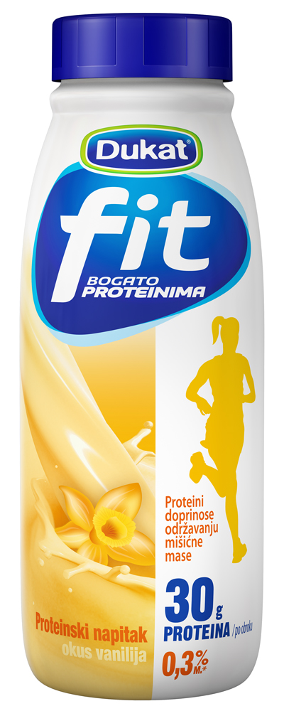 Pije me proteina Dukat Fit, vanilje, 500ml