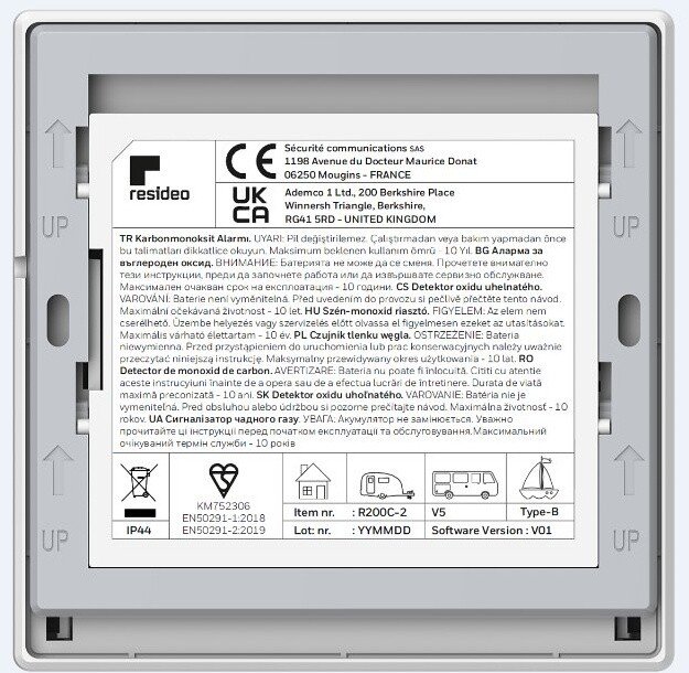 Detektor Honeywell R200C2-E, monitor CO2