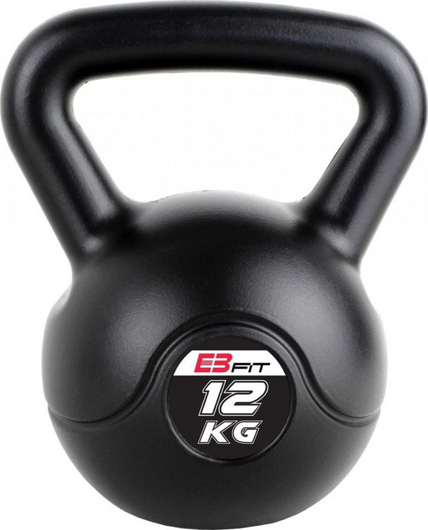 Pesha kettlebell Eb Fit, 12 kg, e zezë