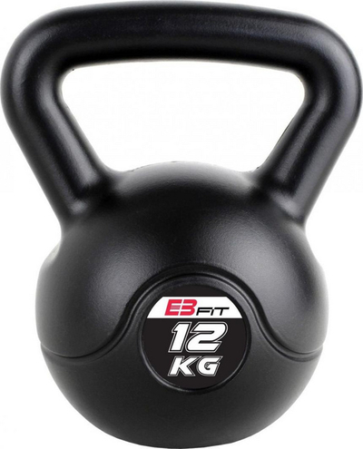 Pesha kettlebell Eb Fit, 12 kg, e zezë