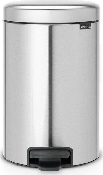 Kosh i mbeturinave me pedale Brabantia New Icon, 12 l, i argjendtë