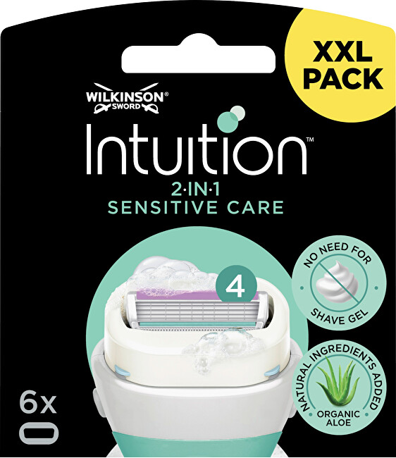 Koka zëvendësuese për brisk rroje Wilkinson Sword Intuition Sensitive Care, 6 copë