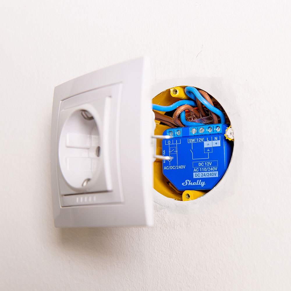 Ndërprerës rele Shelly Plus 1 - i menaxhueshëm me WiFi dhe Bluetooth për Smart Home