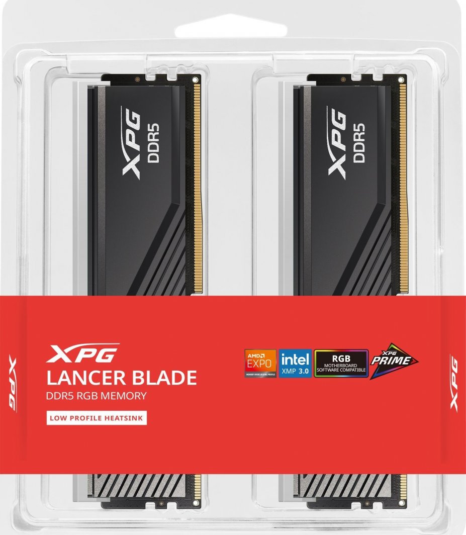 Memorie ADATA XPG Lancer Blade RGB, DDR5, 64 GB, 6000 MHz, CL30, AX5U6000C3032G-DTLABRBK