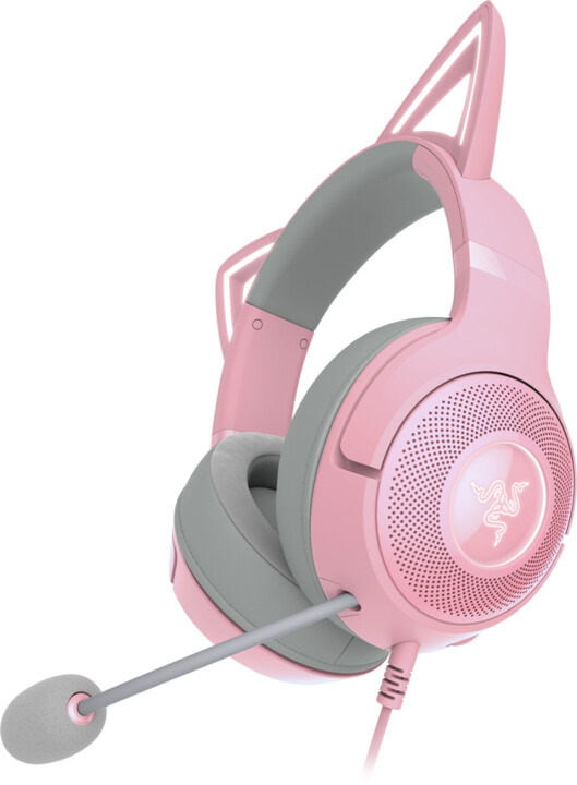 Kufje Razer Kraken Kitty V2, rozë