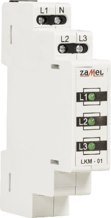 Sinjalizues i furnizimit me energji 230V / 400V 3xLED, i gjelbër, LKM-01-20 (EXT10000037)