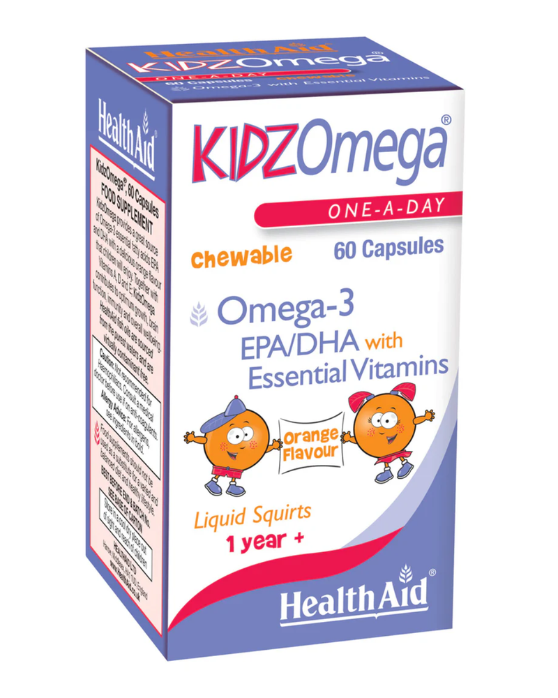 Vitamina për fëmijë KidzOmega, portokall, 60 copë
