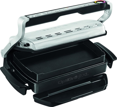 Grill elektrik Tefal GC724D12 OptiGrill + XL, 2000W, i argjendtë / i zi