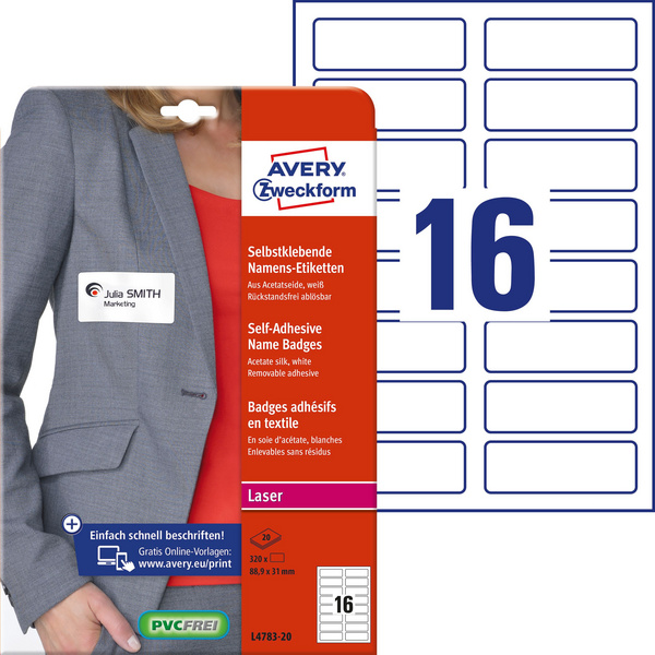 Etiketa vetëngjitëse Avery Zweckform, 20 fletë, 88.9 x 31mm, A4 Etiketa vetëngjitëse Avery Zweckform, 20 fletë, 88.9 x 31mm, A4