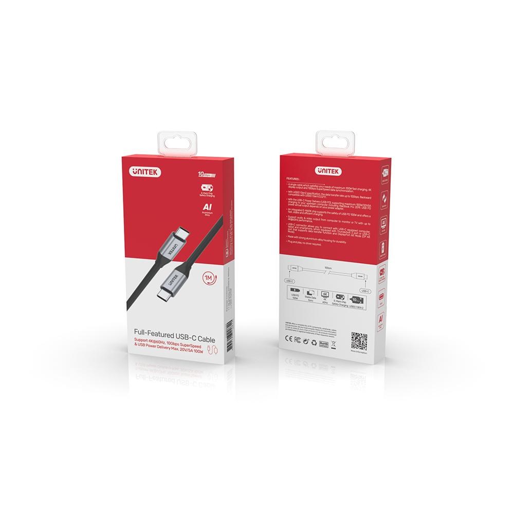 Кабел Unitek, USB C / USB C, 1 m