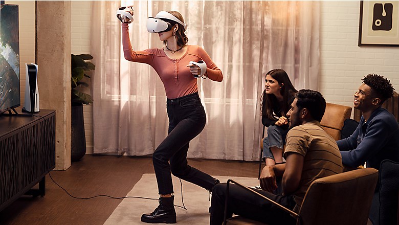 Set PlayStation VR2 dhe Horizon Call of the Mountain, i bardhë