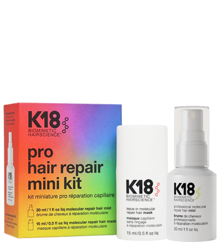 Mini set për riparimin e flokëve K18 Pro, sprej riparues 30ml + maskë riparuese 15ml