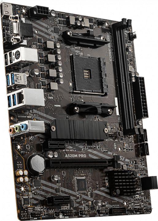 Pllakë Amë MSI A520M-PRO AMD AM4 MATX Gaming