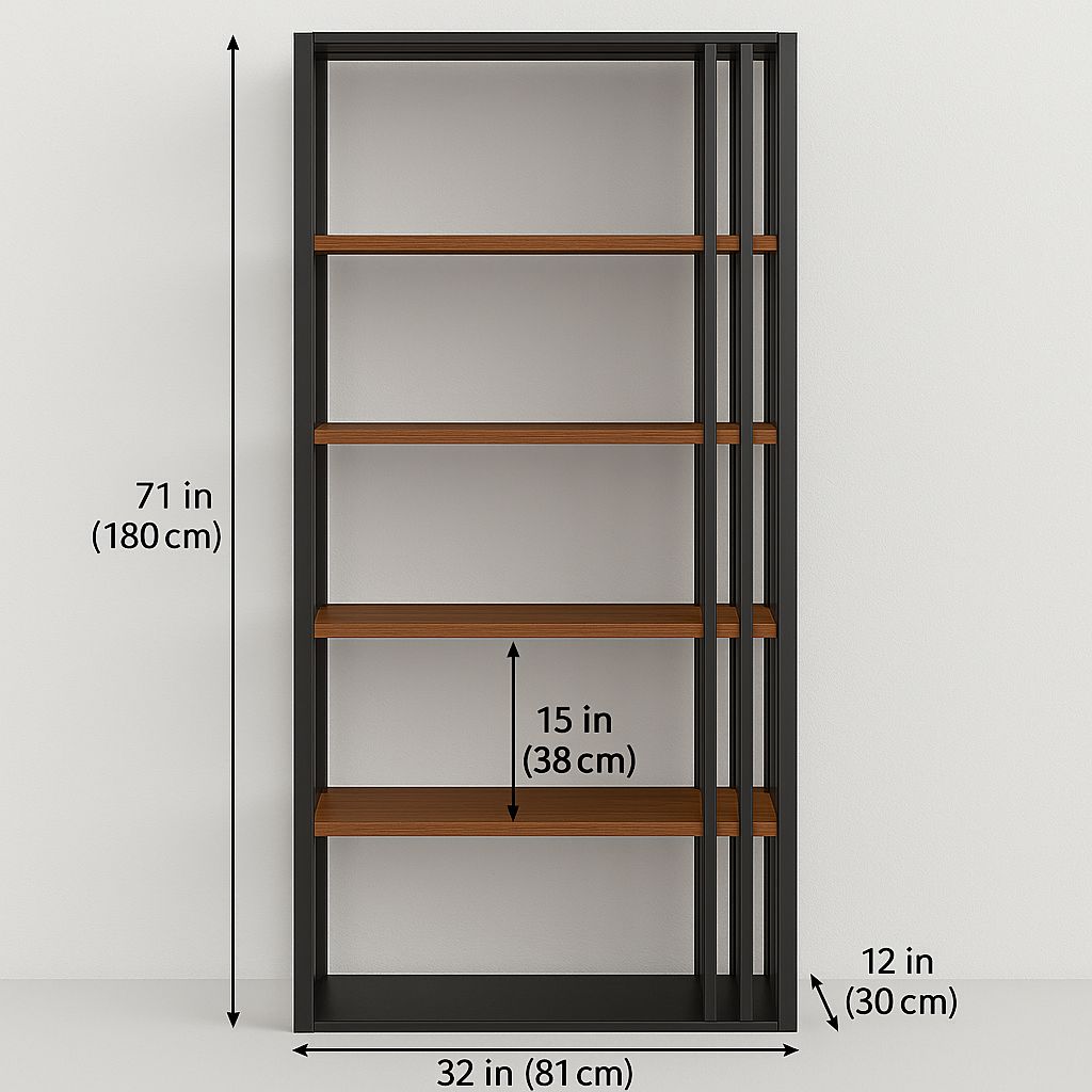 Raft dekorues SAG Metal, i zi/ kaftë