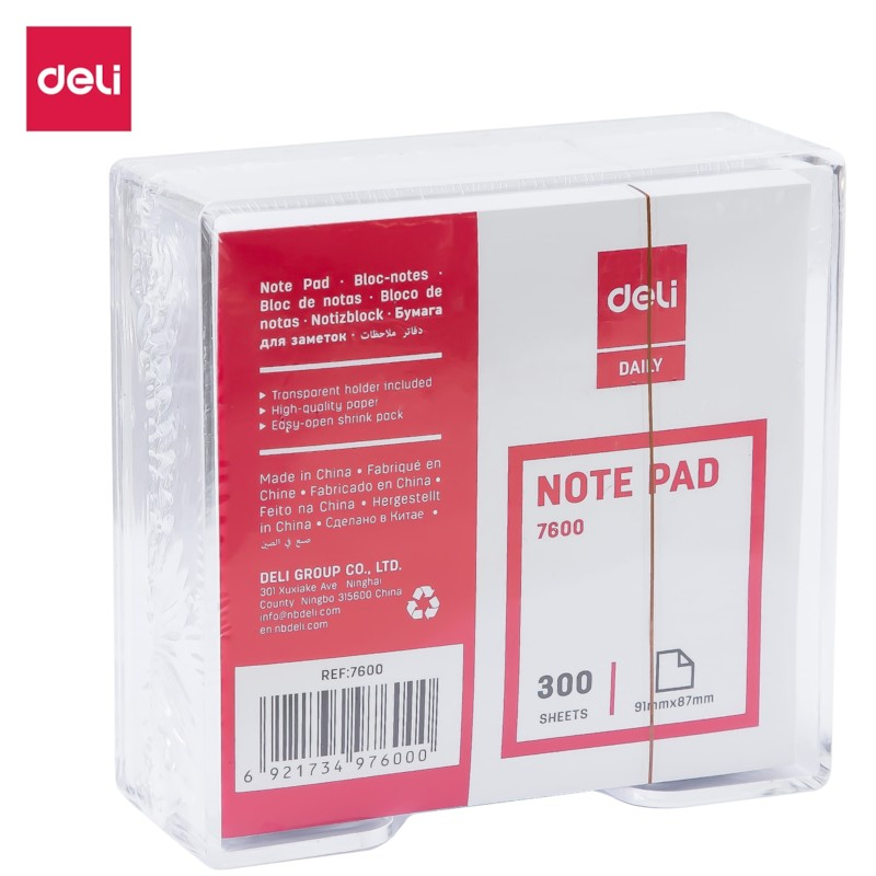Deli Postit I Bardhe 91X87 300Fl 1/24 7600