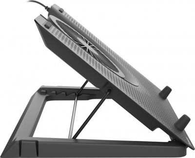 Stendë për ftohje Genesis Oxid 550 për laptop 15.6-17.3", 5 ventilator, dritë të pasme, 1 USB (NHG-1411),e zezë, plastike