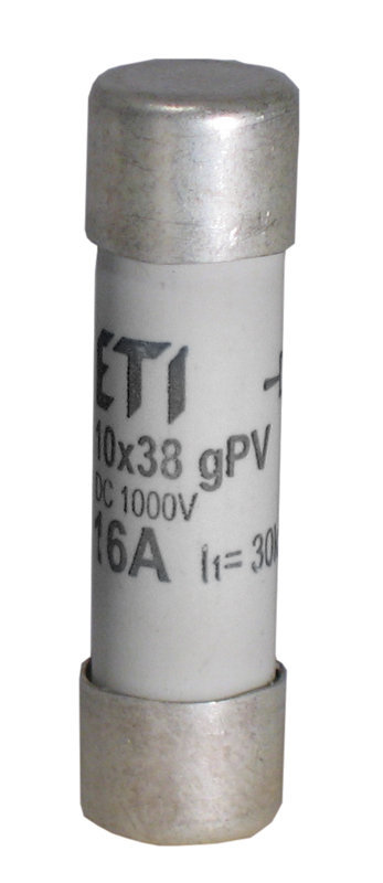 Lidhës cilindrik siguresash Eti-Polam, 10 x 38 mm