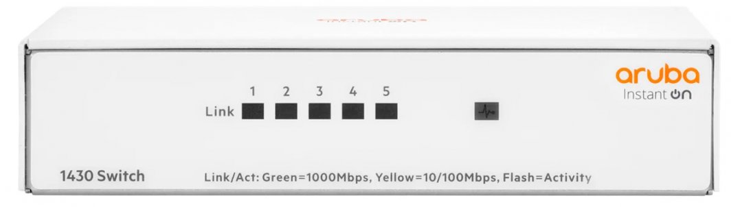 Switch HP Aruba Instant On 1430 5G (R8R44A), Gigabit Ethernet, 5 porte, i bardhë Switch HP Aruba Instant On 1430 5G (R8R44A), Gigabit Ethernet, 5 porte, i bardhë