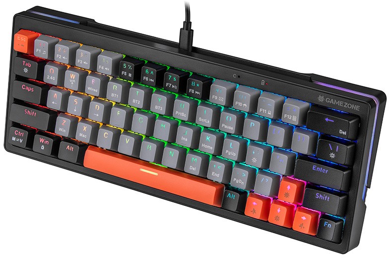 Tastierë mekanike Gaming Tracer GAMEZONE EVO1, USB, RGB, e hirtë e errët