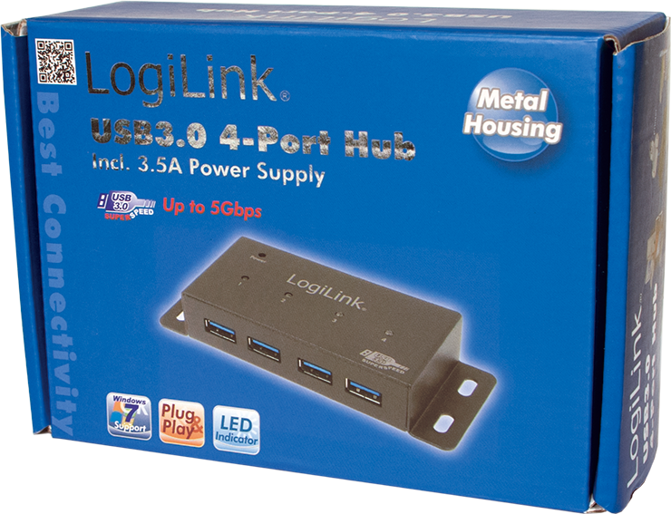 Hub USB LogiLink 4x USB-A 3.0, i zi