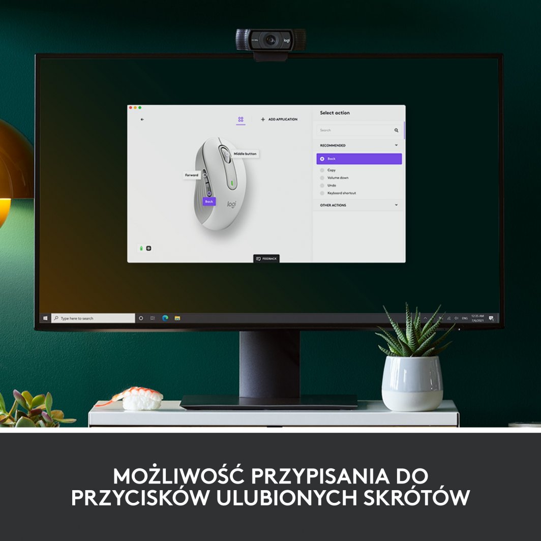 Maus Logitech M650, wireless, Bluetooth, USB, i bardhë dhe i hirt