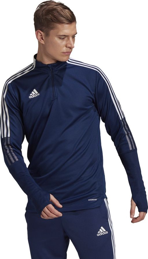 Bluzë sportive Adidas Tiro 21, S, e kaltër e errët Bluzë sportive Adidas Tiro 21, S, e kaltër e errët