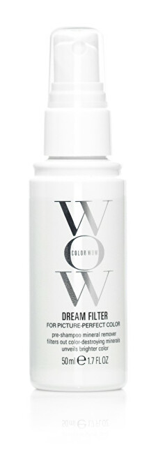 Sprej mbrojtës për flokë para shampos Color Wow Travel Dream Filter, 50 ml