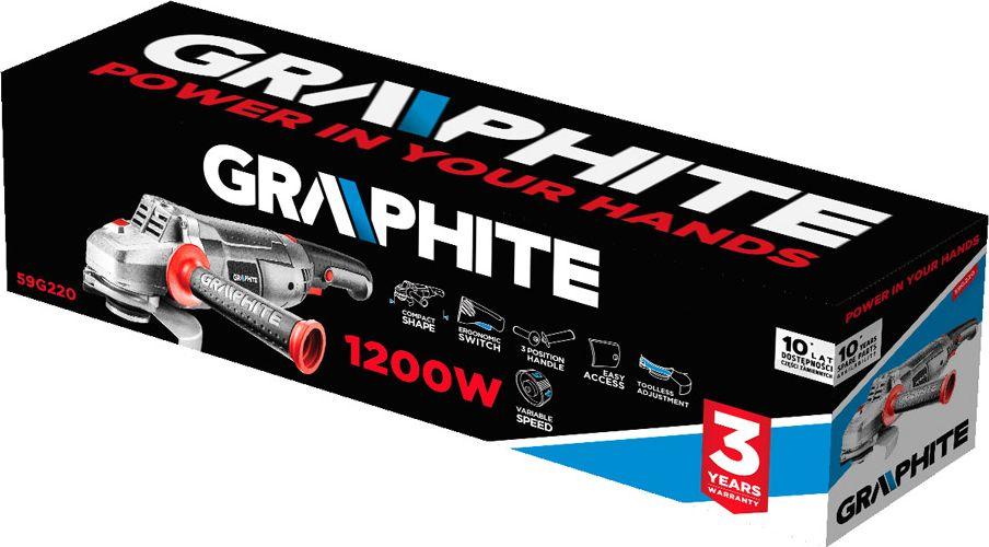 Ratifikues këndi Graphite, 1200W, disk 125 x 22.2mm
