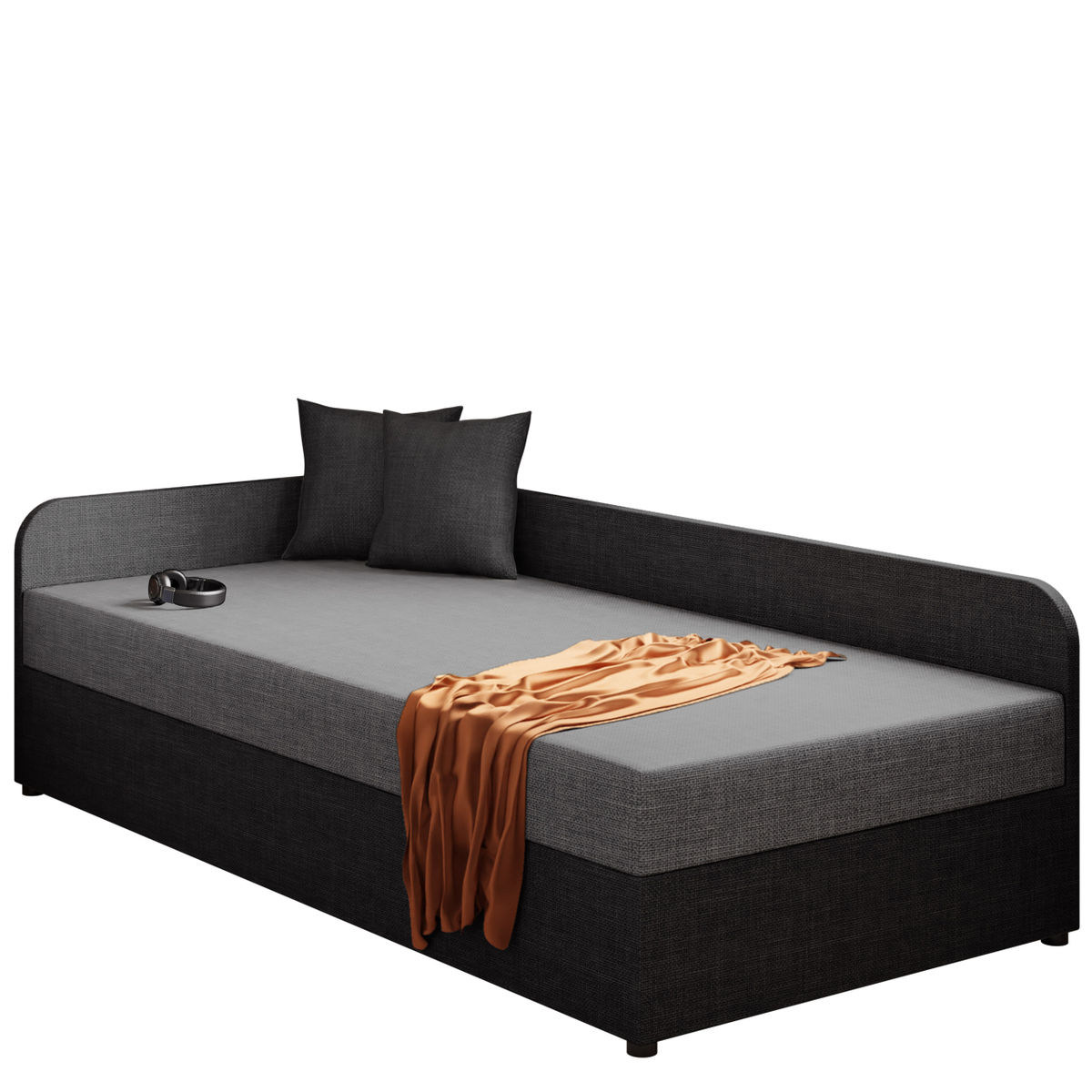 Shtrat Draban Single (95 x 60 x 205), Hirtë / Zezë