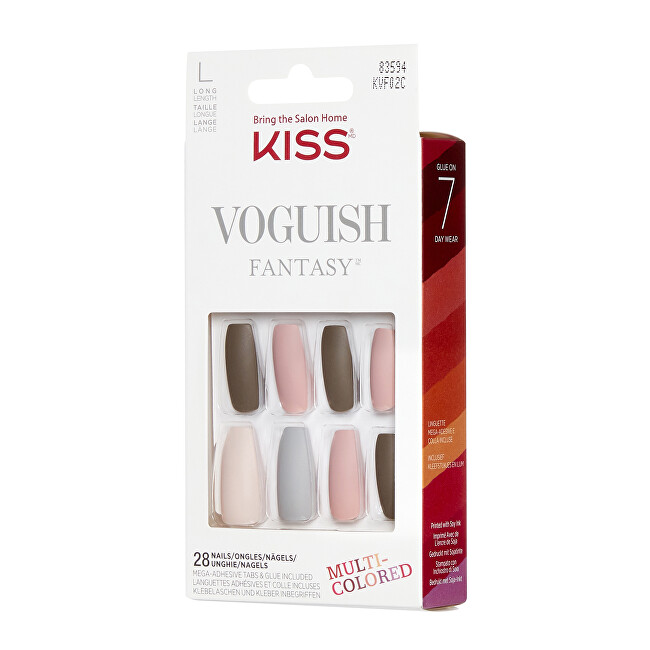 Вештачки нокти KISS Voguish Fantasy Nails Chillout, 28 парчиња