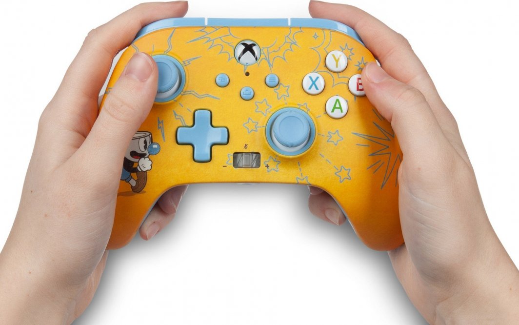 Kontroller PowerA XS Enhanced Cuphead, me kabllo, i verdhë