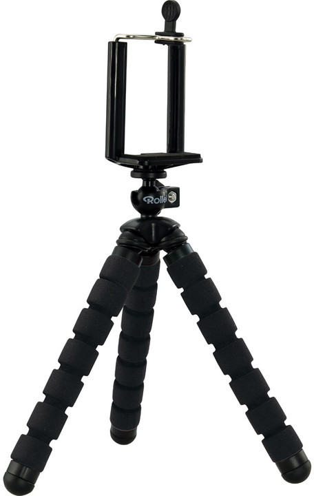 Mbajtëse për fotoaparat dhe telefon Rollei Selfie Mini, e zezë