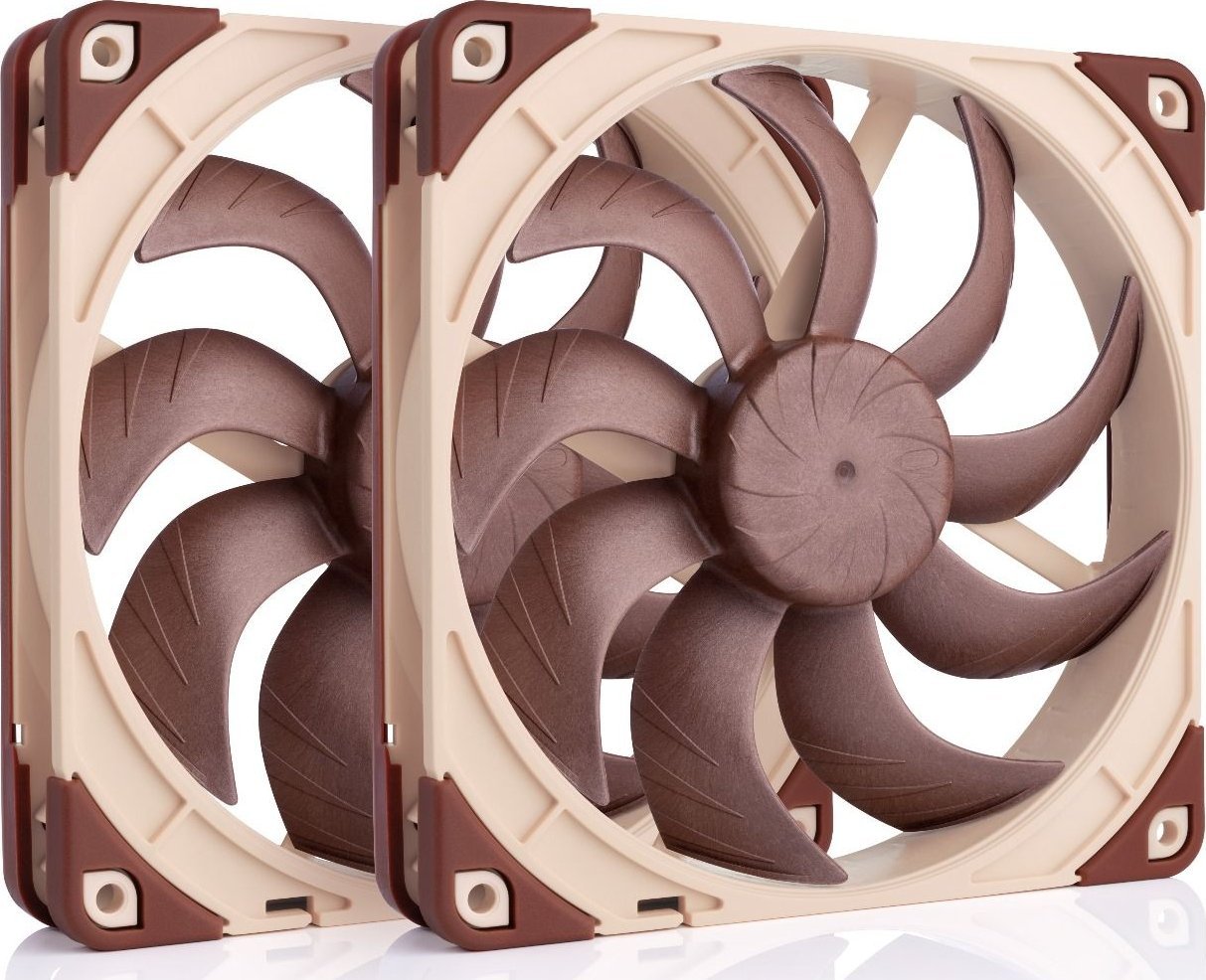 Ventilator PC Noctua NF-A14x25 G2 PWM Sx2 PP, 140mm, 1500 rpm, kafe ...