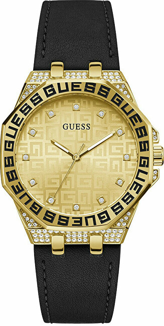 Orë dore për femra Guess Insignia GW0547L3, e zezë/artë