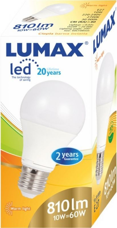 Poç LED BestService Lumax (LL082P), 10W, E27, 810 lm e ngrohtë